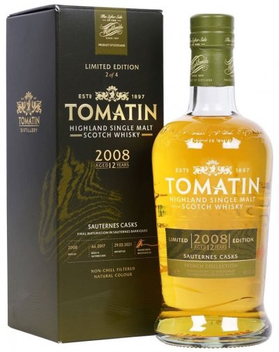 Виски Tomatin, "Limited Edition" French Collection, Sauternes Casks, 2008, gift box, 0.7 л