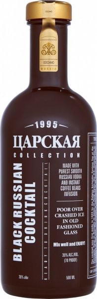Ликер "Царская" Коллекция Блэк Рашн, коктейль, 0.5 л