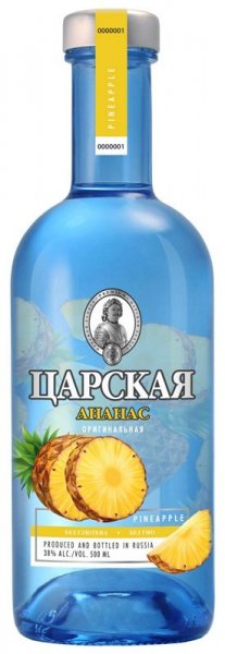 Водка "Царская" Оригинальная Ананас, 0.5 л