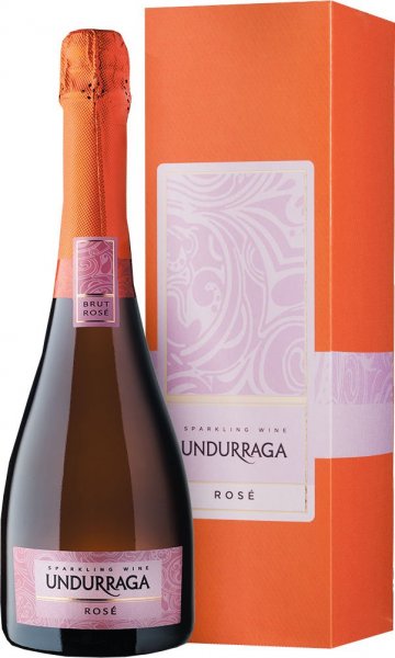 Игристое вино Undurraga, Brut Rose, Valle de Leyda DO, gift box