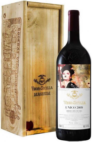 Вино Vega Sicilia, "Unico", Ribera del Duero DO, 2009, gift box, 1.5 л