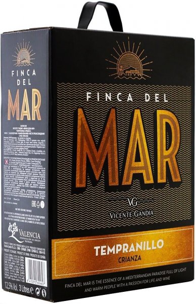 Вино Vicente Gandia, "Finca del Mar" Tempranillo, Utiel-Requena DO, 2019, 3 л