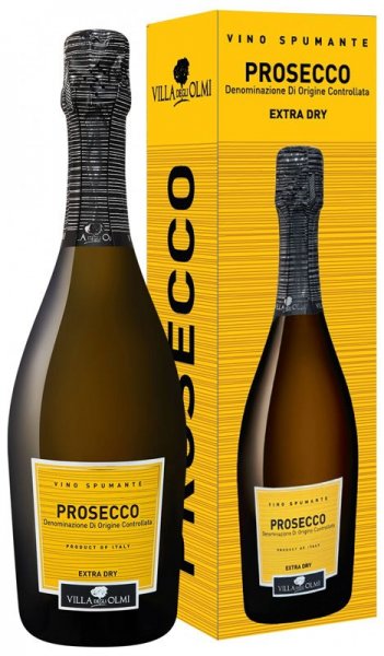 Игристое вино Villa degli Olmi, Prosecco DOC Extra Dry, gift box