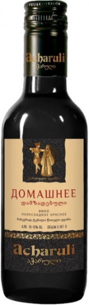 Вино "Acharuli" Domashnee Red, 0.187 л