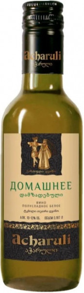 Вино "Acharuli" Domashnee White, 0.187 л