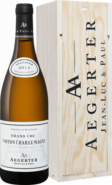 Вино Aegerter, Corton Charlemagne Grand Cru AOC, 2014, wooden box