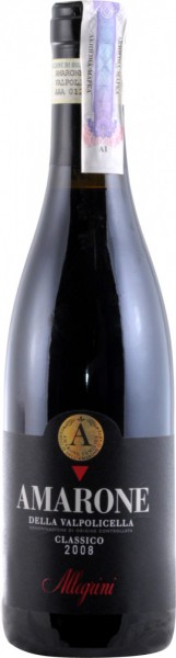 Вино Allegrini, Amarone della Valpolicella Classico DOC, 2008, 0.375 л