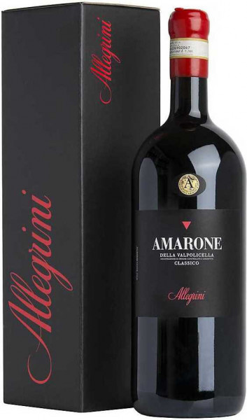 Вино Allegrini, Amarone della Valpolicella Classico DOC, 2015, gift box, 1.5 л