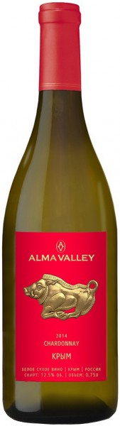 Вино "Alma Valley" Chardonnay, 2015, 0.375 л