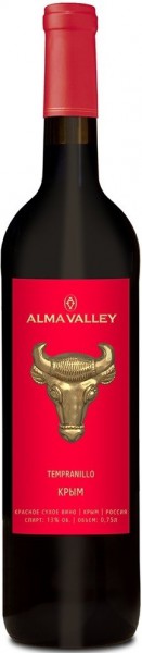 Вино "Alma Valley" Tempranillo, 2015