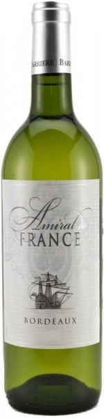Вино "Amiral de France" Blanc, Bordeaux AOC, 2009