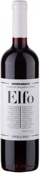 Вино Apollonio, "Elfo" Negroamaro, Salento IGP, 2020