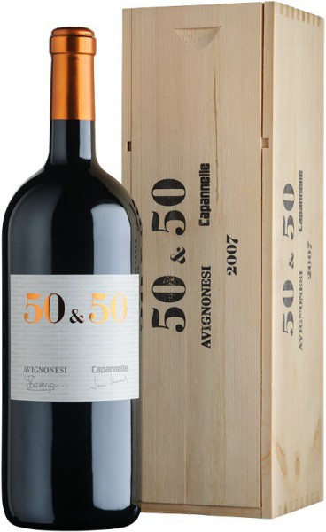 Вино Avignonesi-Capannelle 50 & 50 Vino da Tavola di Toscana IGT 2007, wooden box, 1.5 л