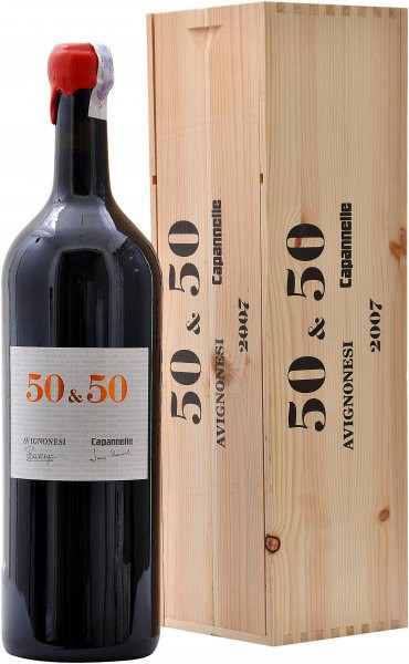Вино Avignonesi-Capannelle, "50 & 50", Vino da Tavola di Toscana IGT, 2007, wooden box, 3 л