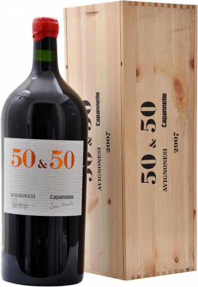 Вино Avignonesi-Capannelle, "50 & 50", Vino da Tavola di Toscana IGT, 2007, wooden box, 6 л