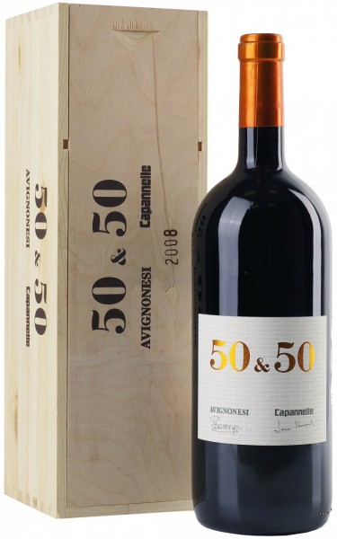 Вино Avignonesi-Capannelle, "50 & 50", Vino da Tavola di Toscana IGT, 2008, wooden box, 1.5 л
