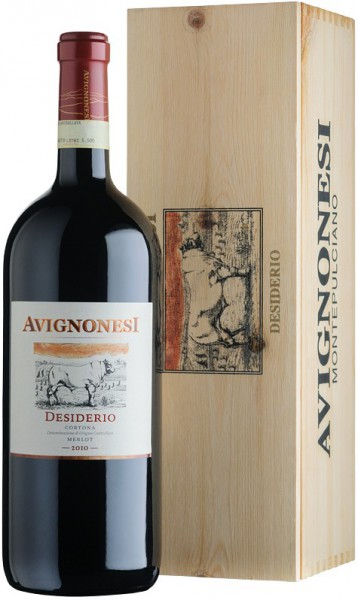 Вино Avignonesi, "Desiderio", Cortona DOC, 2010, wooden box, 1.5 л