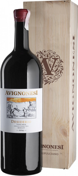 Вино Avignonesi, "Desiderio", Toscana IGT, 2014, wooden box, 3 л