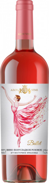 Вино Azov Vine, "Ballet" Rose Semi-Sweet, 2019