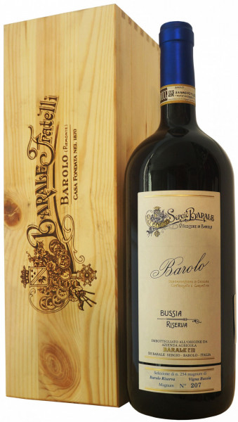 Вино Barale Fratelli, "Bussia" Riserva, Barolo DOCG, 2009, gift box, 1.5 л