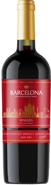 Вино Barcelona Mediterranean Wine, Tempranillo-Merlot-Garnacha, Penedes DO