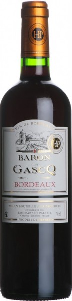 Вино "Baron de Gascq" Rouge Sec, Bordeaux AOC
