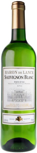 Вино "Baron de Lance" Sauvignon blanc VdP, 2013