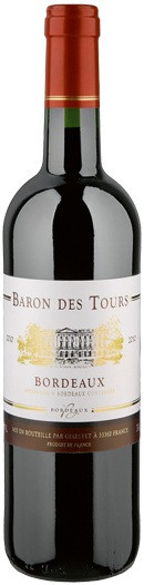 Вино "Baron des Tours" Bordeaux AOC Rouge