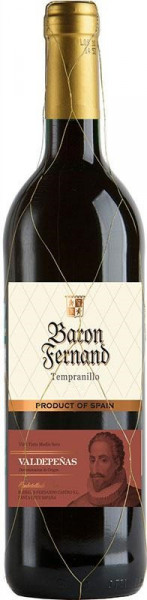 Вино "Baron Fernand" Tempranillo Semiseco, Valdepenas DO