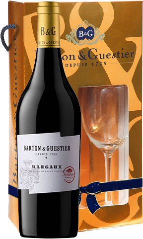 Вино Barton & Guestier, "Passeport" Margaux AOC, gift box with glass