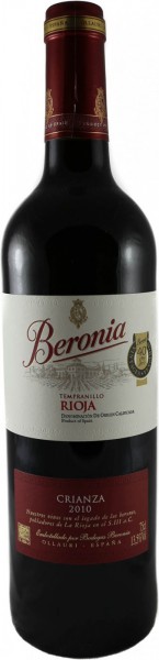 Вино "Beronia" Crianza, Rioja DOC, 2010