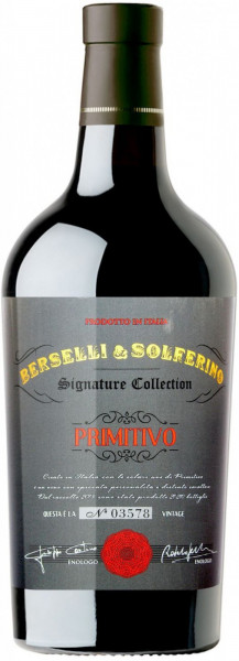 Вино "Berselli & Solferino" Primitivo, Salento IGT, 2016