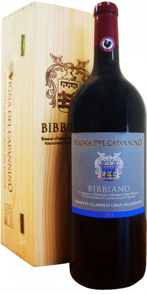 Вино Bibbiano, "Vigna del Capannino", Chianti Classico Gran Selezione  DOCG, 2011, wooden box, 1.5 л