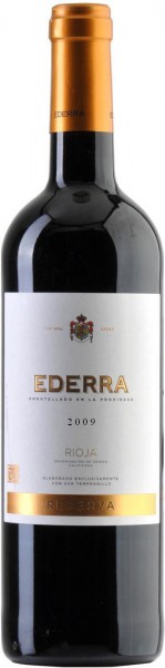 Вино Bilbainas, "Ederra" Reserva, Rioja DOC, 2009