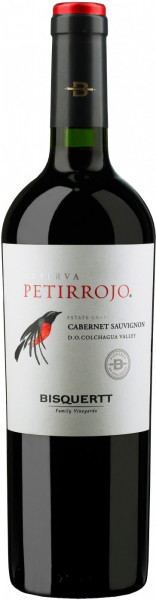 Вино Bisquertt, "Petirrojo" Reserva, Cabernet Sauvignon, Colchagua Valley DO, 2016
