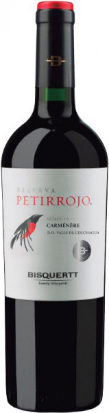 Вино Bisquertt, "Petirrojo" Reserva, Carmenere, Colchagua Valley DO, 2017