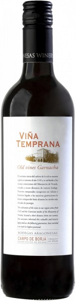 Вино Bodegas Aragonesas, "Vina Temprana" Old Vines Garnacha, 2015