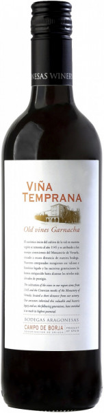 Вино Bodegas Aragonesas, "Vina Temprana" Old Vines Garnacha, 2017