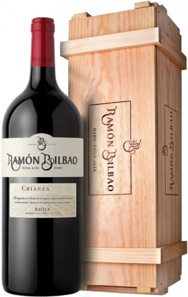 Вино Bodegas Ramon Bilbao, Crianza, Rioja DOC, 2017, wooden box, 15 л