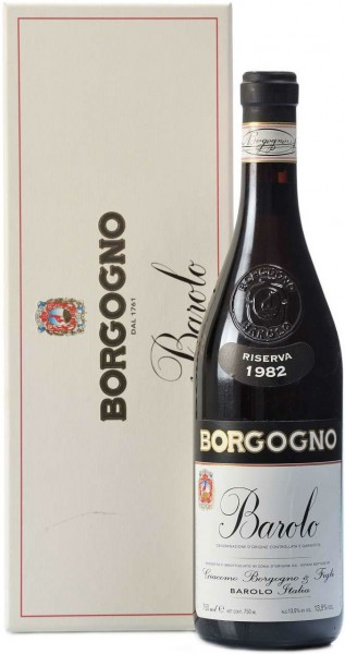 Вино Borgogno, Barolo Riserva DOCG, 1982, gift box