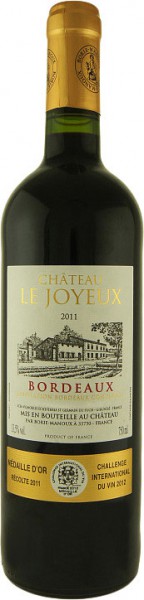 Вино Borie-Manoux, Chateau Le Joyeux, Bordeaux AOC, 2011