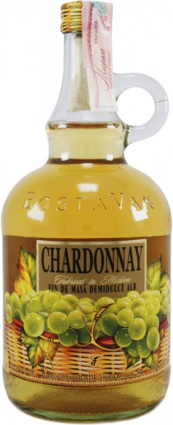 Вино Bostavan, Chardonnay Demidulce, 1 л