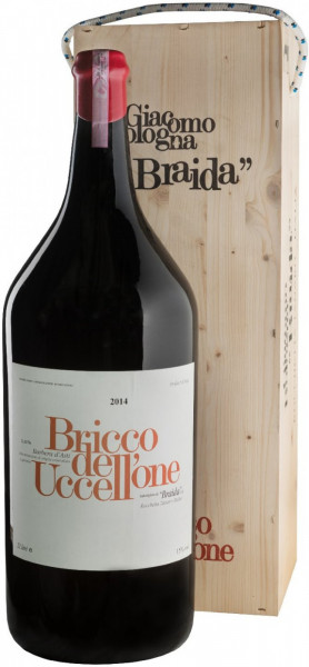 Вино "Bricco dell'Uccellone", Barbera d'Asti DOC, 2014, wooden box, 12 л