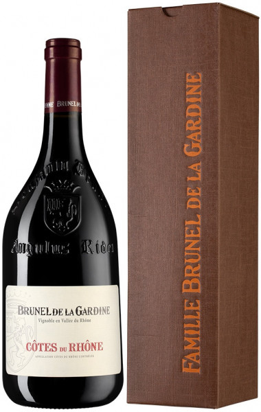 Вино "Brunel de la Gardine", Cotes du Rhone AOC, 2019, gift box