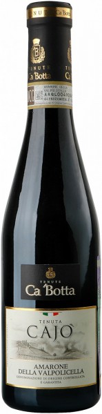 Вино Ca'Botta, "Tenuta Cajo" Amarone della Valpolicella DOCG, 2012, 375 мл