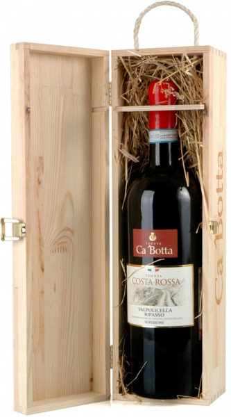 Вино Ca'Botta, "Tenuta Costa Rossa" Valpolicella Ripasso Superiore DOC, 2014, wooden box, 1.5 л