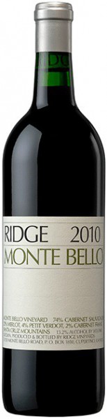 Вино California "Monte Bello", 2010