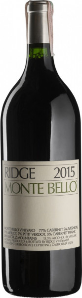 Вино California "Monte Bello", 2015, 1.5 л