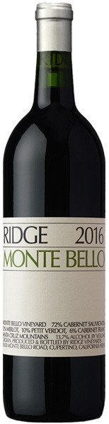 Вино California "Monte Bello", 2016
