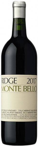 Вино California "Monte Bello", 2017